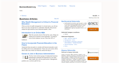 Desktop Screenshot of businessstudent.org