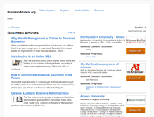 Tablet Screenshot of businessstudent.org